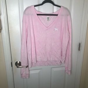 Victoria’s Secret Pink Crop V-neck Sweater